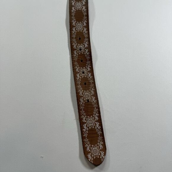 Vintage Western Leather Rhinestone Cowgirl Boho Belt - Silver, Black Wms S - Picture 10 of 10